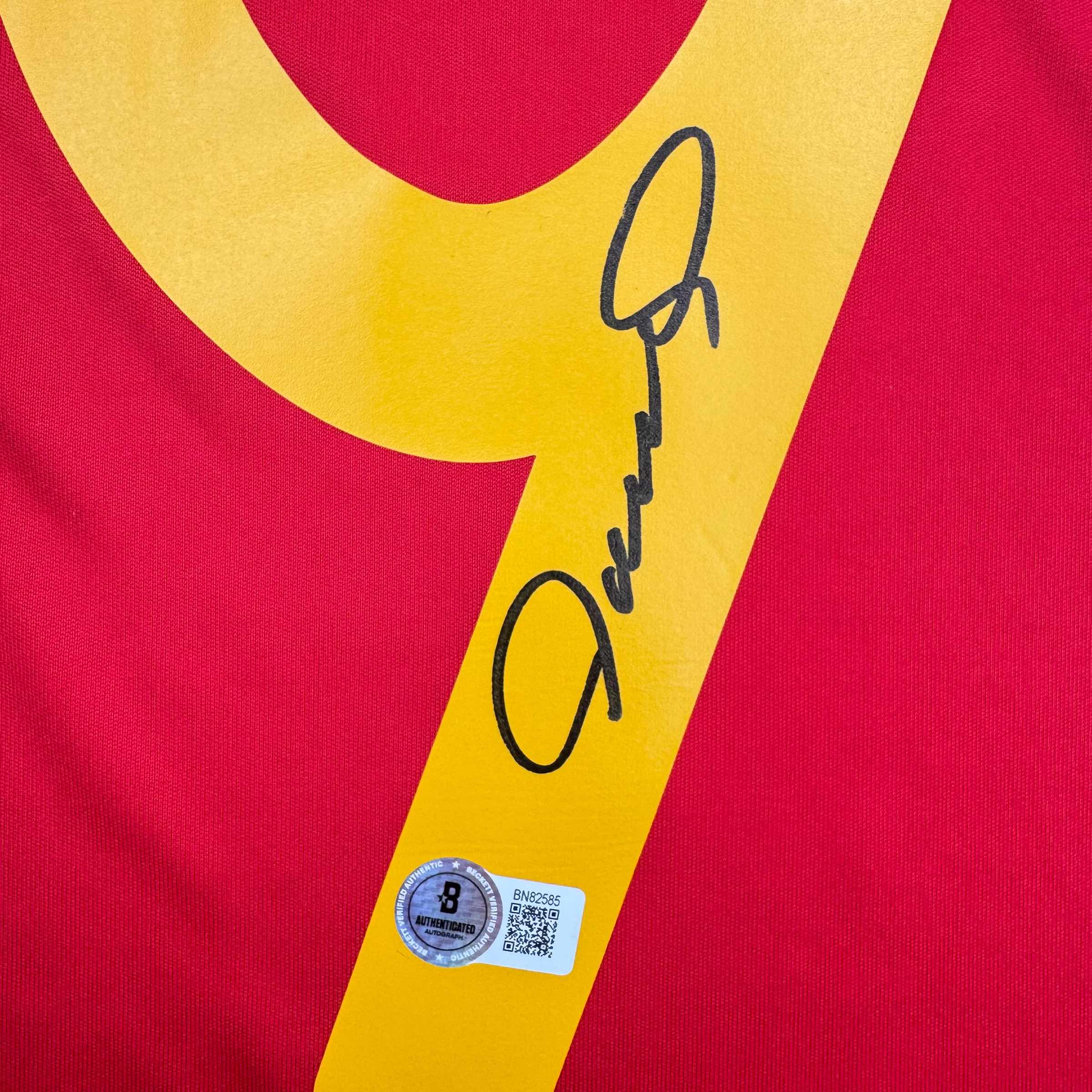 Autographed/Signed Fernando Torres Spain Red World Cup Soccer Futbol Jersey Beckett BAS COA