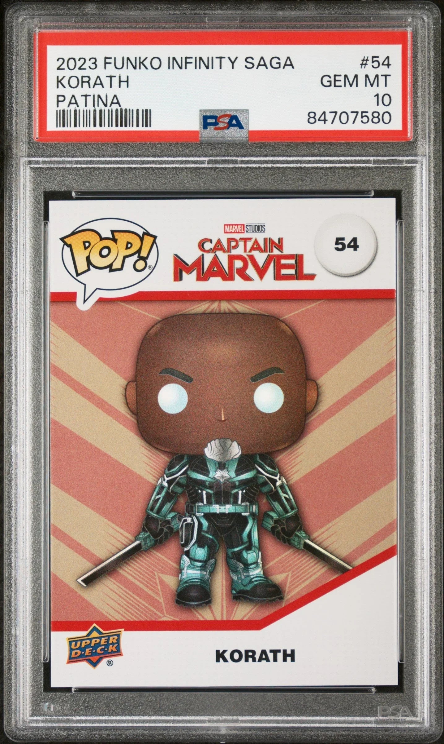2023 UPPER DECK FUNKO POP MARVEL KORATH PATINA #54 PSA 10