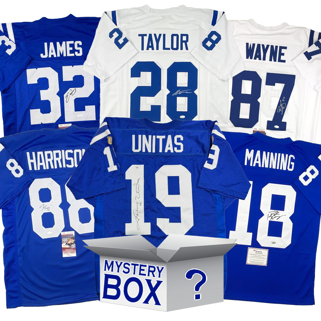 Autographed/Signed Indianapolis Football Jersey Mystery Box with PSA JSA or Beckett COA