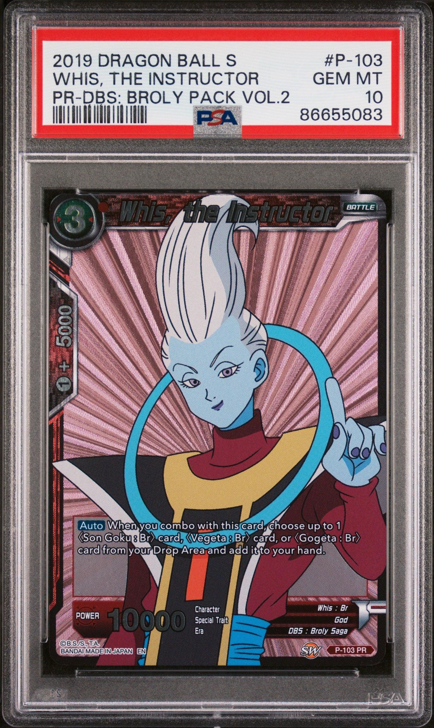 2019 DRAGON BALL SUPER DBS:BROLY VOL.2 WHIS, THE INSTRUCTOR #P-103 - PSA 10