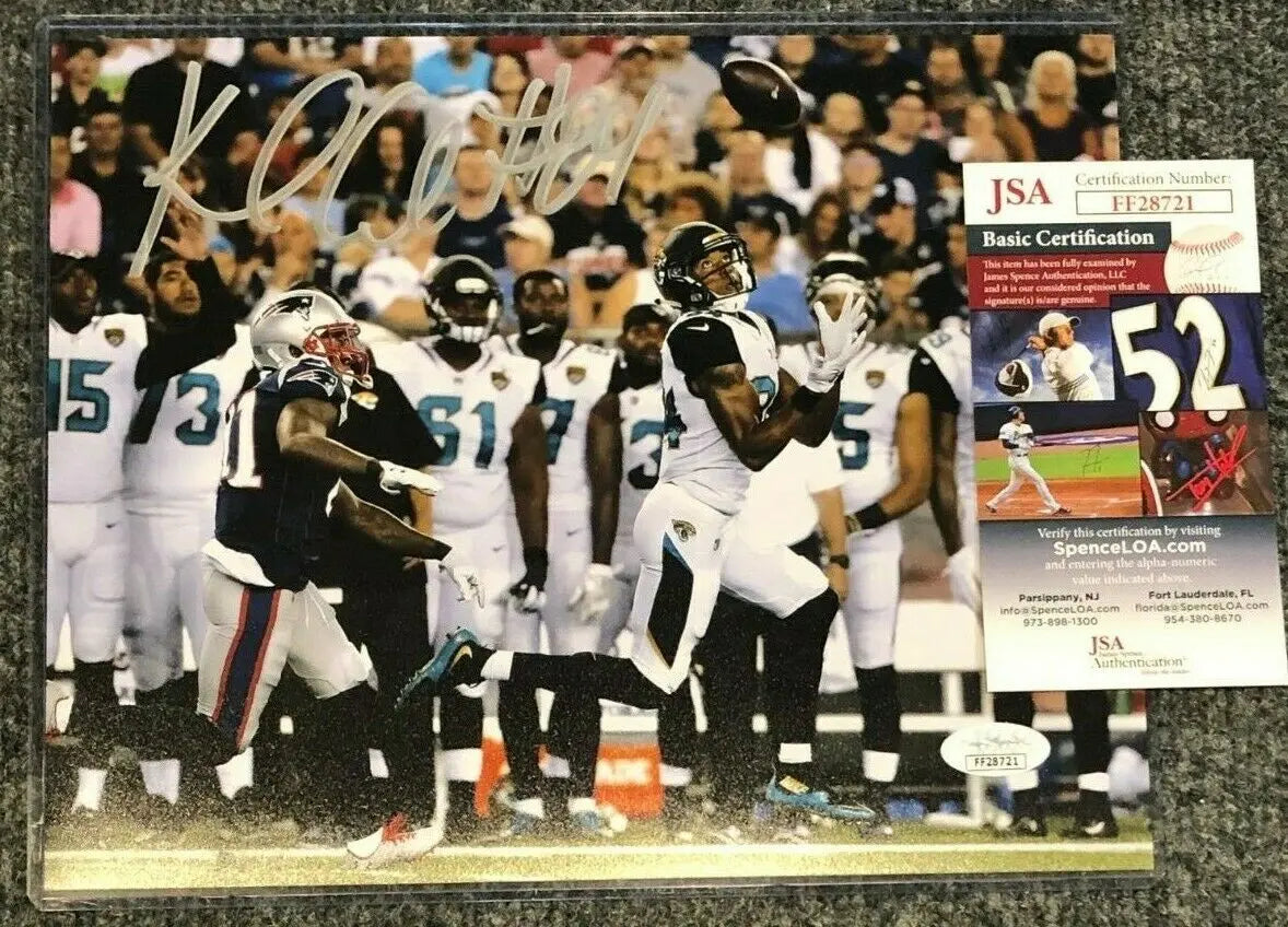 Jacksonville Jaguars Keelan Cole Autographed Signed 8X10 Photo Jsa Coa
