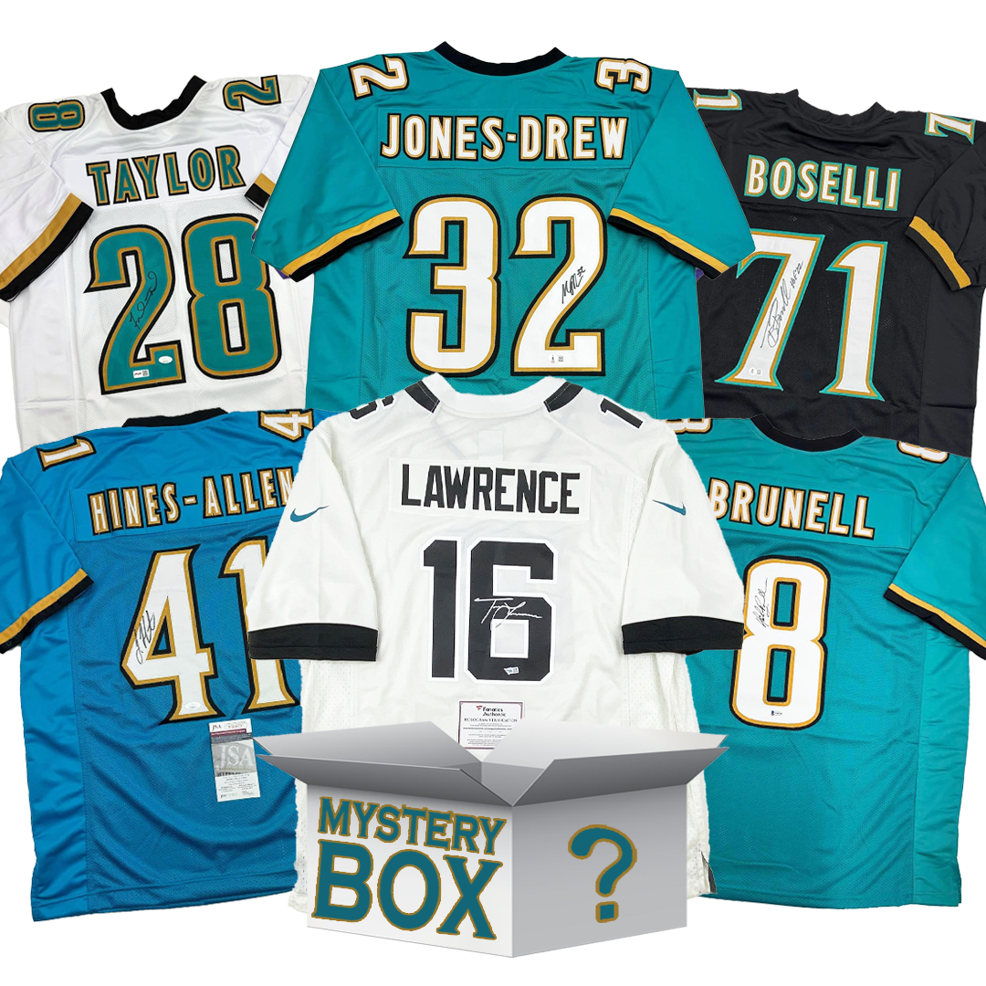 Autographed/Signed Jacksonville Football Jersey Mystery Box with PSA JSA or Beckett COA