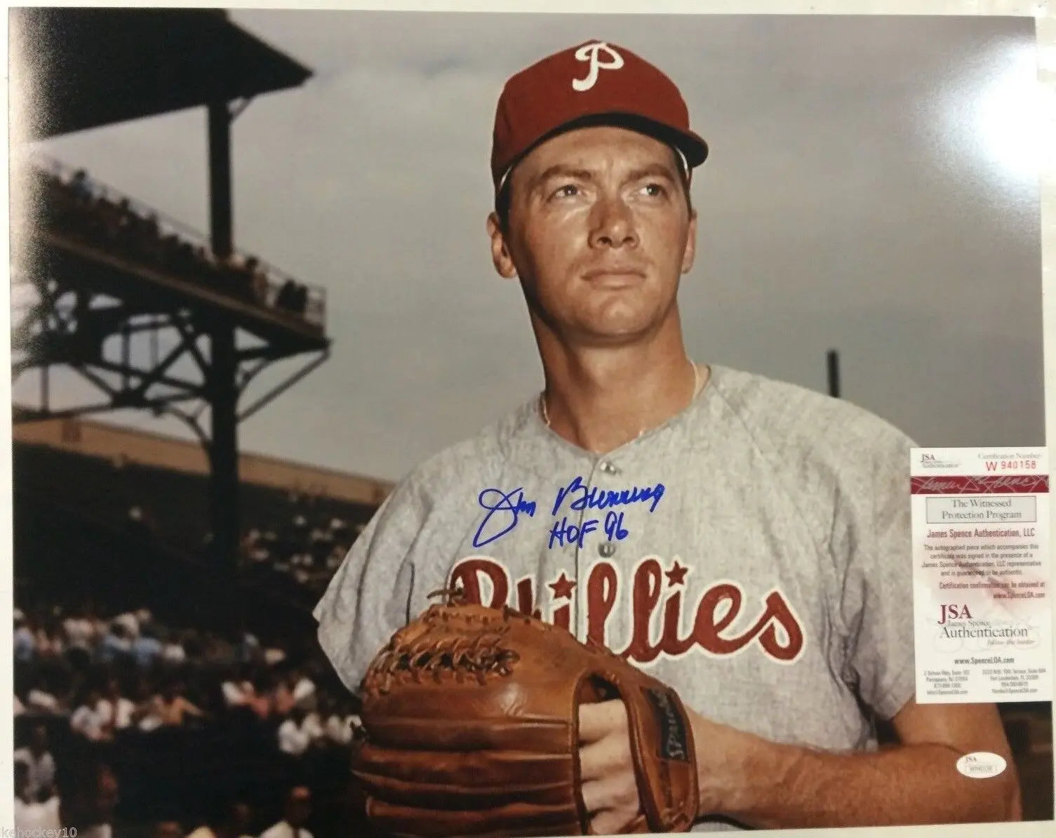 Jim Bunning Autographed Signed Insc Philadelphia Phillies 16X20 Photo Jsa Coa