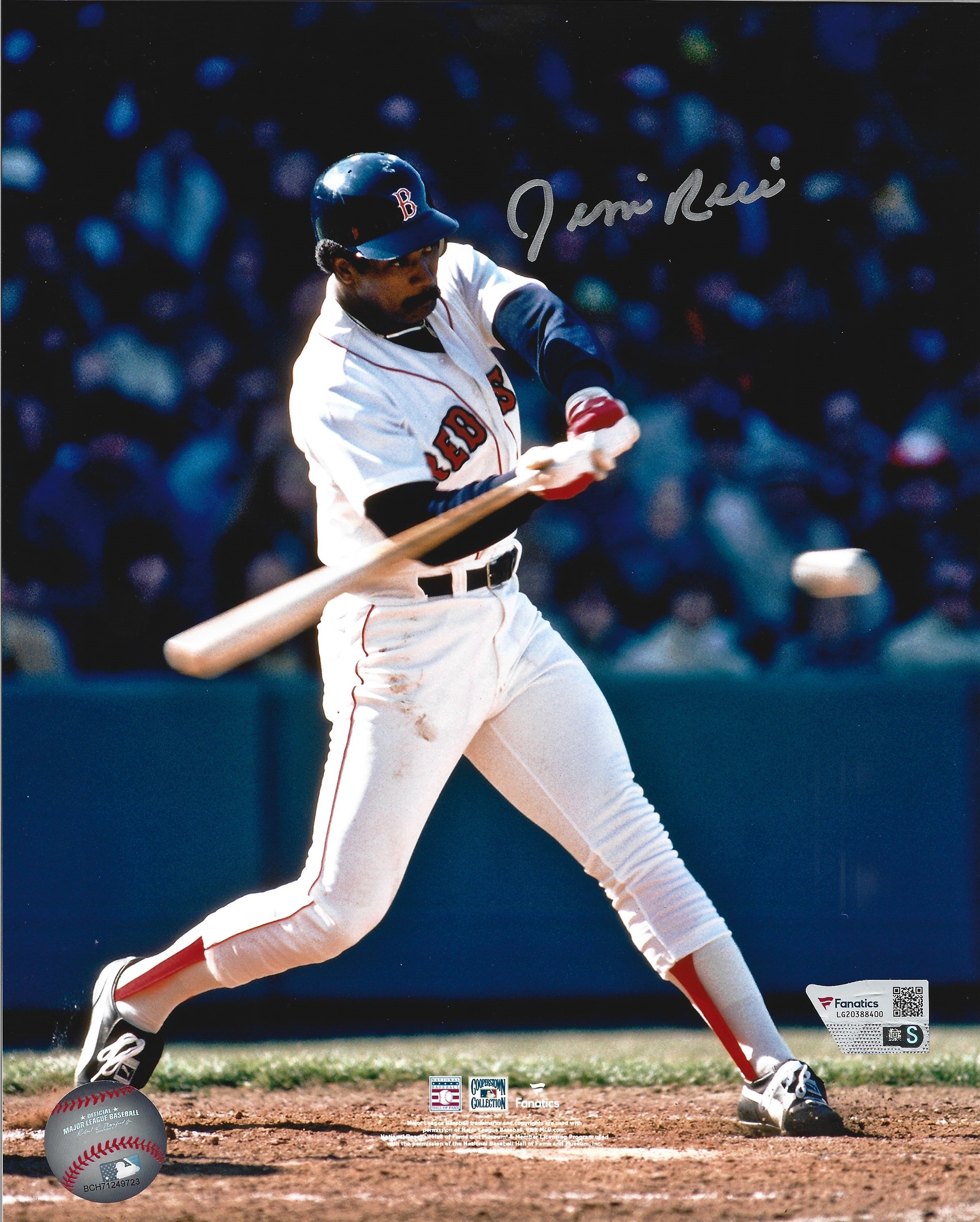 Jim Rice At-Bat Boston Red Sox Autographed 8" x 10" Baseball Photo