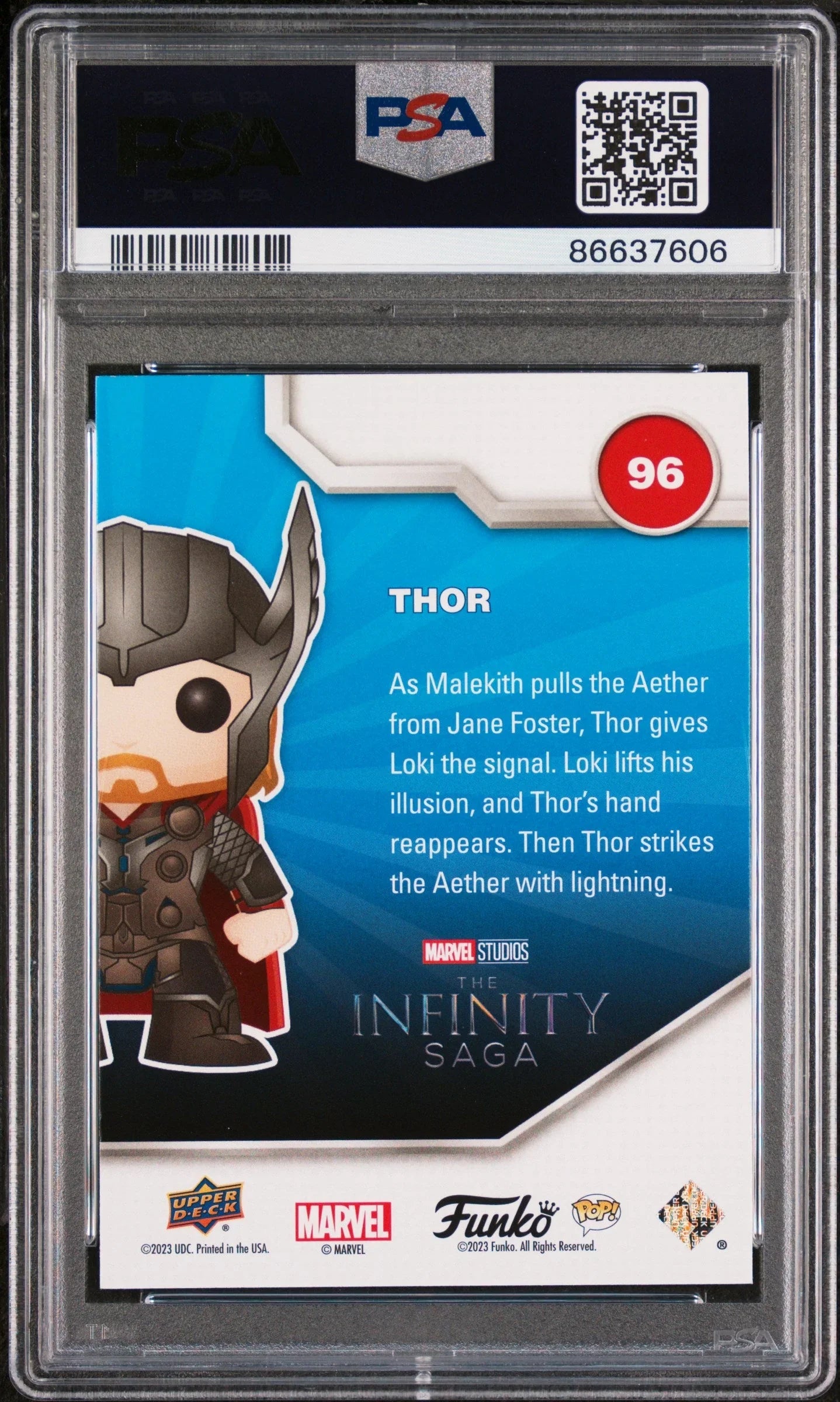 2023 UPPER DECK FUNKO POP MARVEL THOR #96 PSA 10