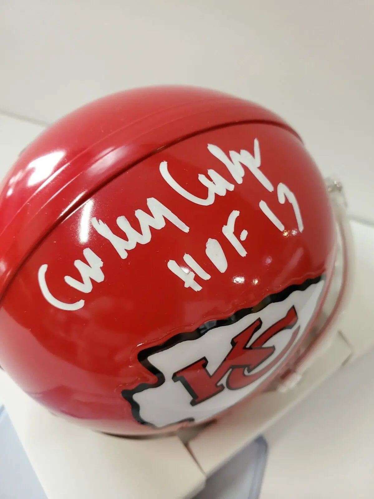 Kansas City Chiefs Curley Culp Autographed Inscribed Mini Helmet Psa Coa