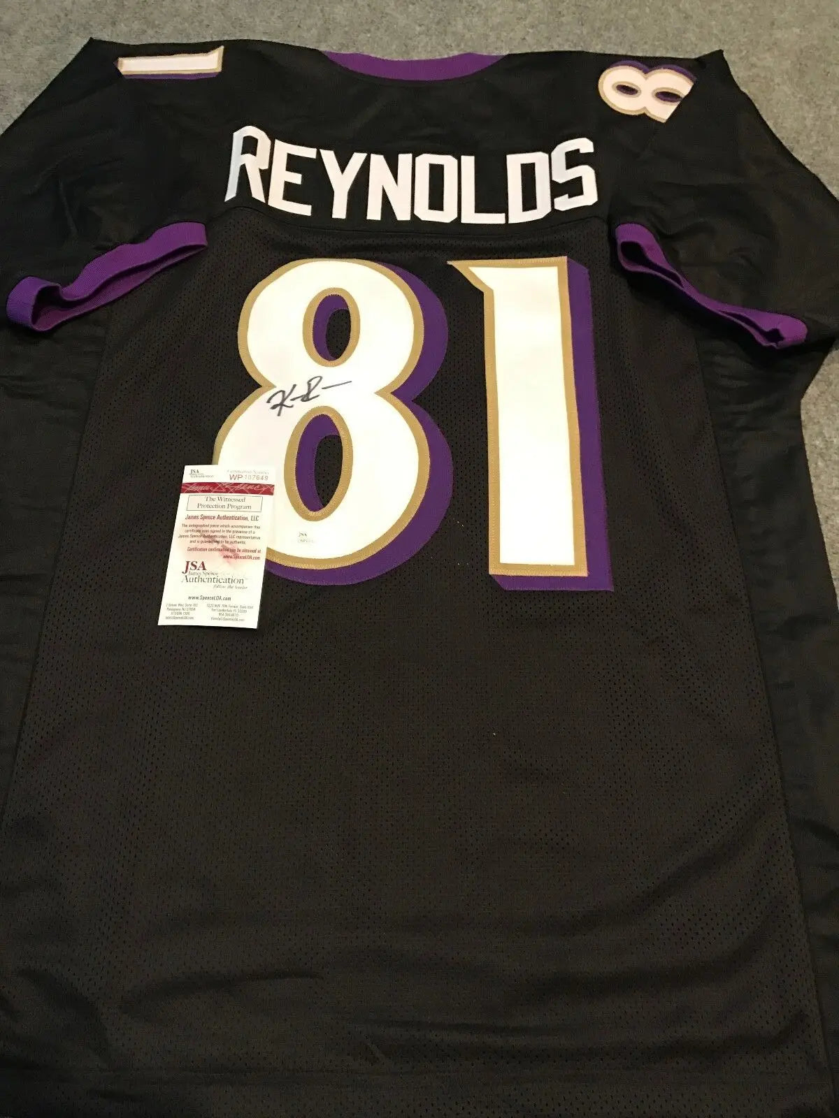 Keenan Reynolds Autographed Signed Baltimore Ravens Jersey Jsa Coa