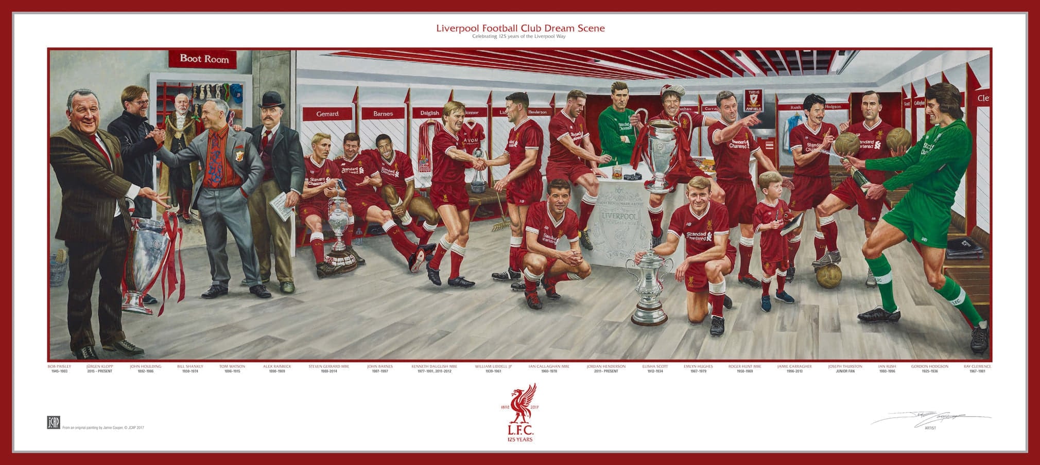 Liverpool FC Exclusive Dream Scene Lithograph Artwork Print by Artist Jamie Cooper