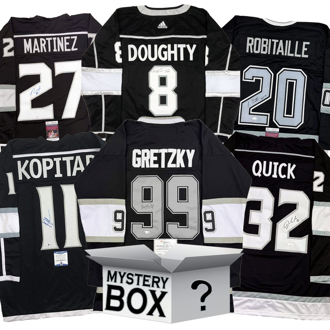 Autographed/Signed Los Angeles Hockey Jersey Mystery Box with PSA JSA or Beckett COA