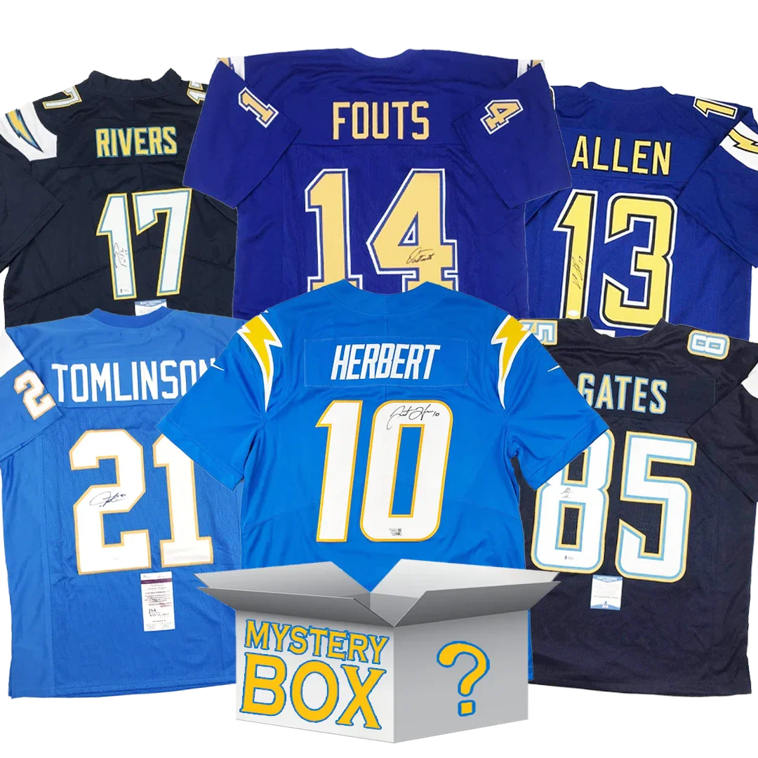 Autographed/Signed Los Angeles San Diego Football Jersey Mystery Box with PSA JSA or Beckett COA
