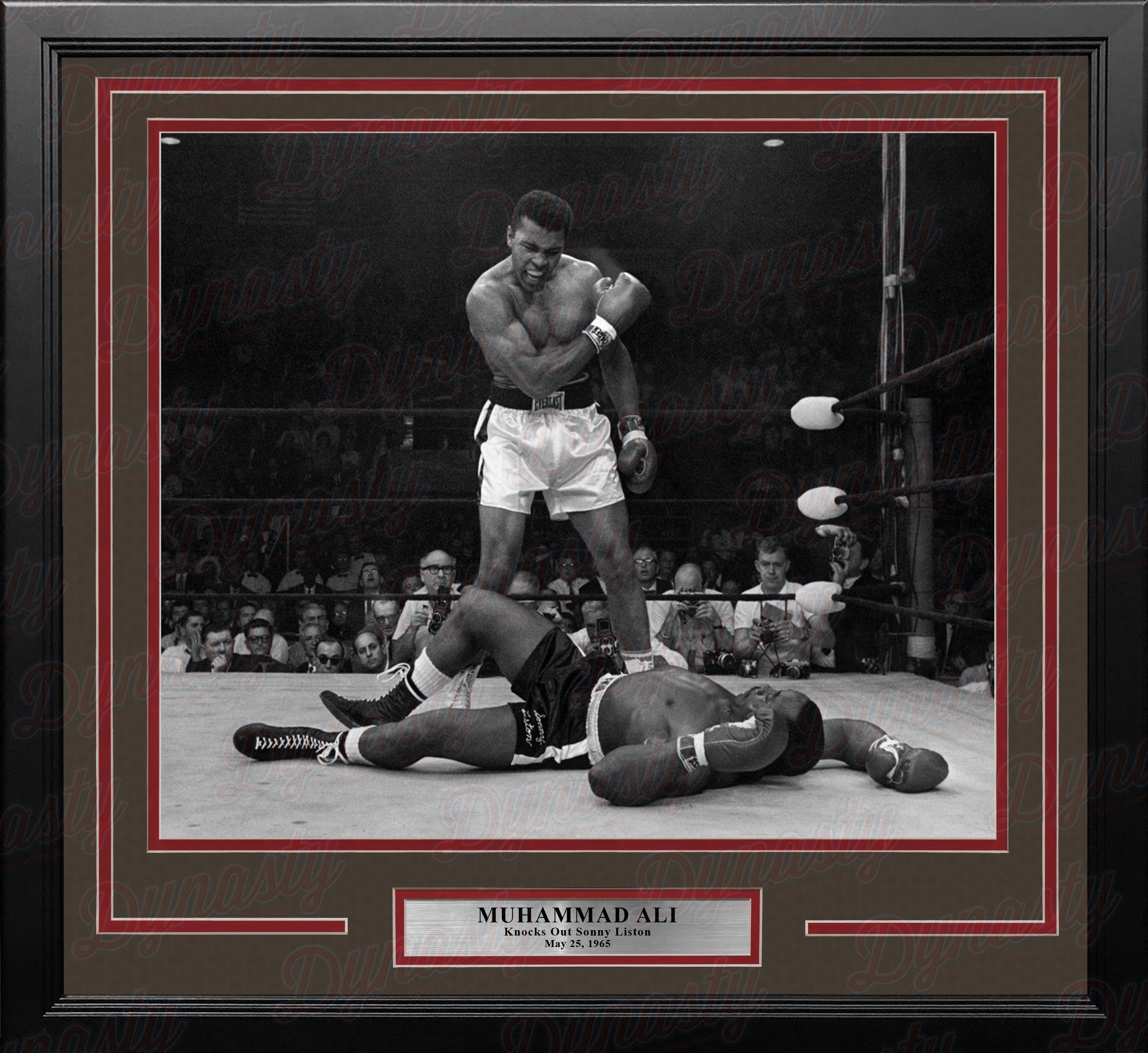 Muhammad Ali Knocks Out Sonny Liston Framed Boxing Photo
