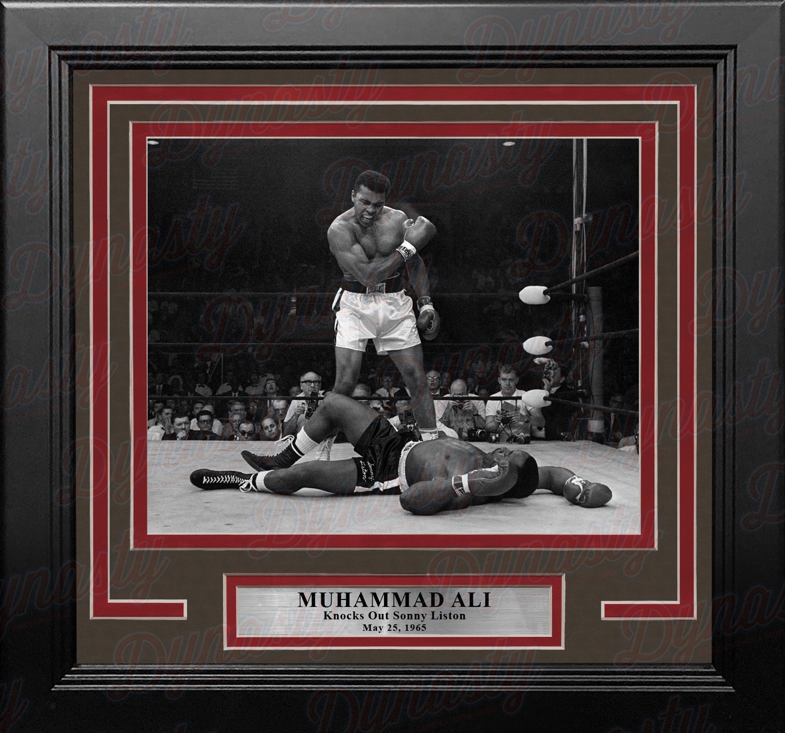 Muhammad Ali Knocks Out Sonny Liston Framed Boxing Photo