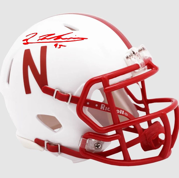 Ty Robinson Nebraska Cornhuskers Autographed NCAA College Football Mini-Helmet