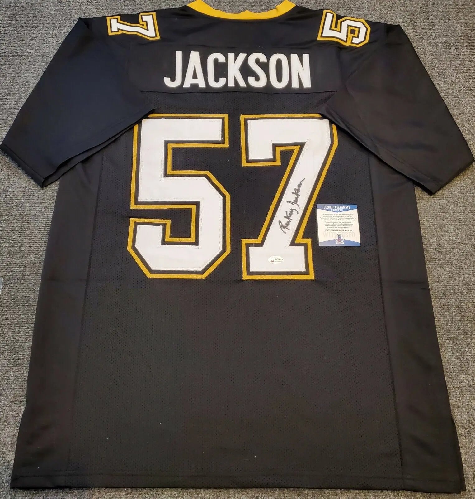New Orleans Saints Rickey Jackson Autographed Signed Jersey Beckett Coa
