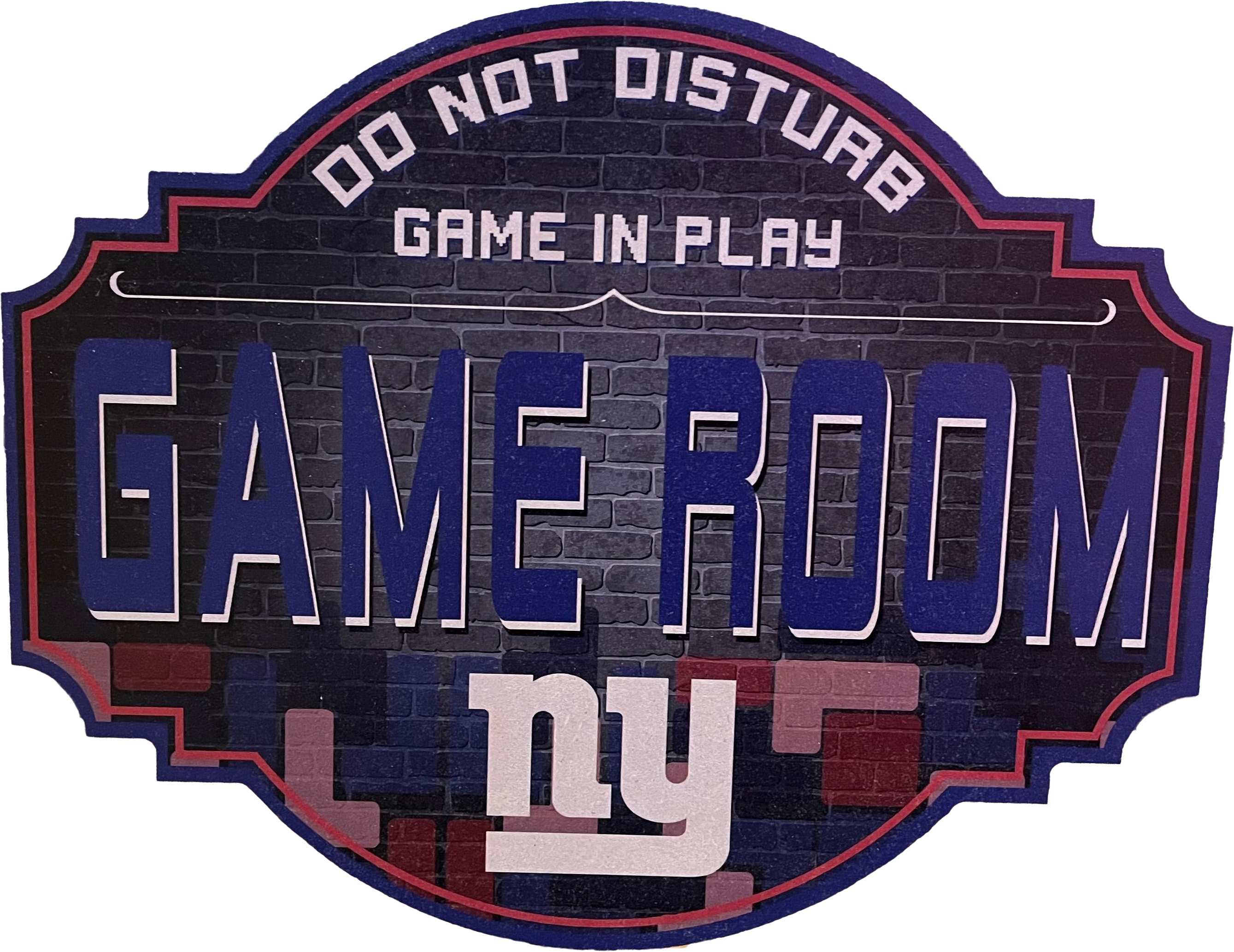 New York Giants 12" Game Room Wood Sign