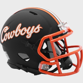 Oklahoma State Cowboys NCAA Mini Speed Football Helmet Matte Black- NCAA