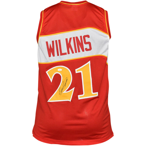 Dominique Wilkins Autographed Atlanta Hawks (Red #21) Custom Jersey - JSA