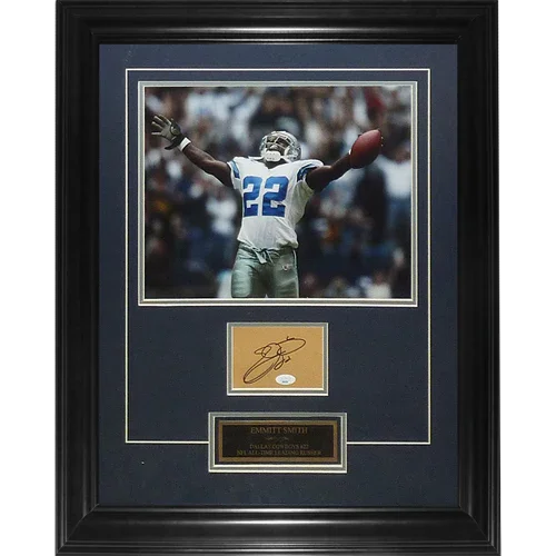 Emmitt Smith Autographed Dallas Cowboys All-Time Leading Rusher Commemorative 11x14 Photo Frame - JSA