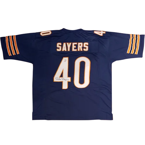 Gale Sayers Autographed Chicago Bears (Blue #40) Custom Jersey - JSA