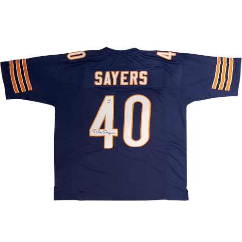 Gale Sayers Autographed Chicago Bears (Blue #40) Custom Jersey - JSA