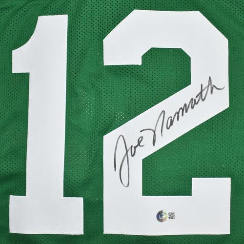 Joe Namath Autographed New York Jets (Green #12) Jersey - Beckett