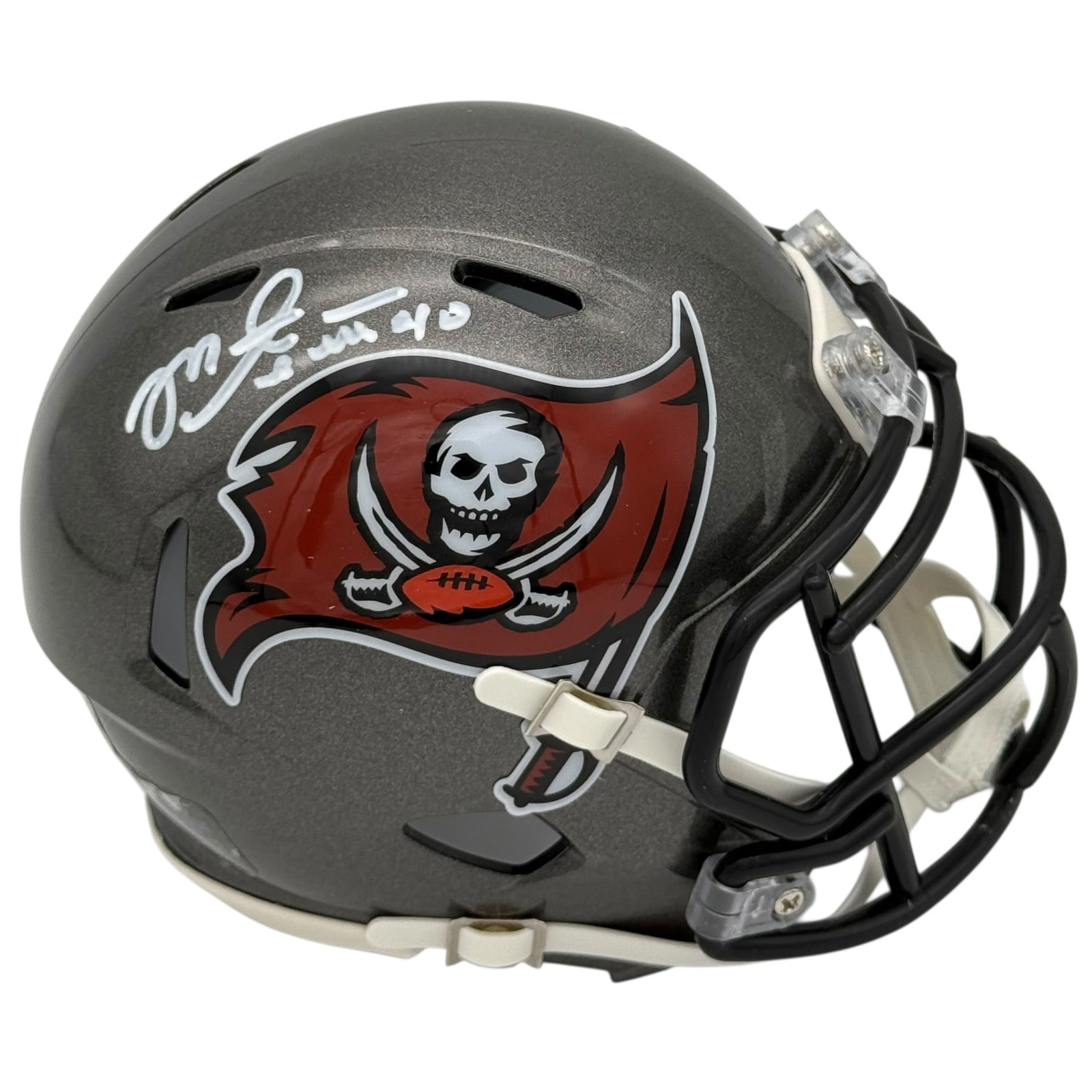 Mike Alstott Autographed Tampa Bay Buccaneers Mini Helmet - JSA