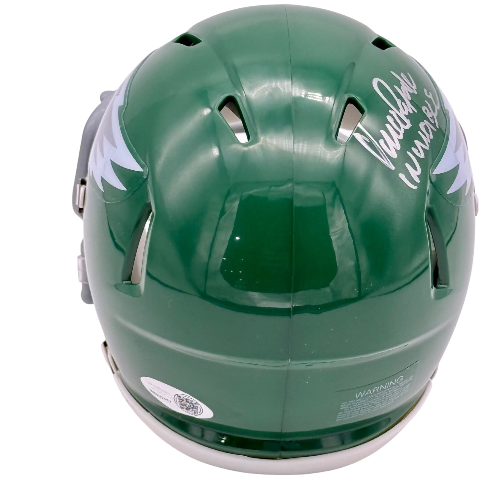 Vince Papale Autographed Philadelphia Eagles Throwback Mini Helmet w/ "Invincible"