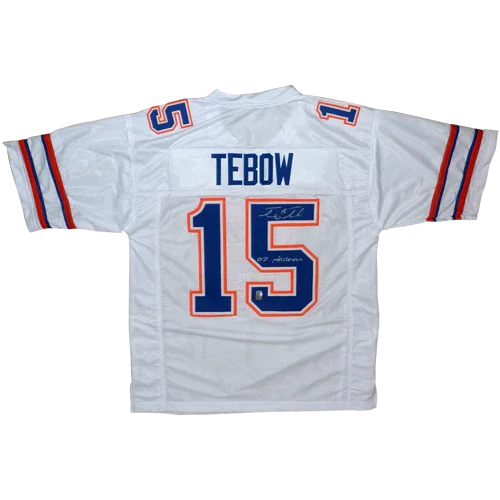 Tim Tebow Autographed Florida Gators (White #15) Jersey w/ "07 Heisman" - Tebow Holo