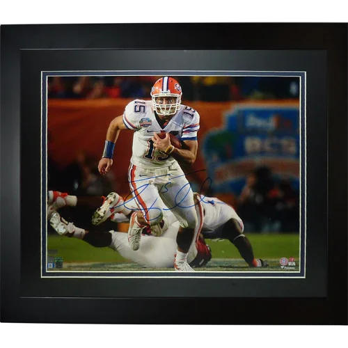 Tim Tebow Autographed Florida Gators (08 BCS Run) Deluxe Framed 16x20 Photo - Tebow Holo