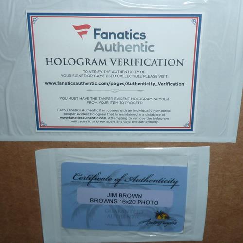 Jim Brown Autographed Cleveland Browns Deluxe Framed 16x20 Photo - Fanatics