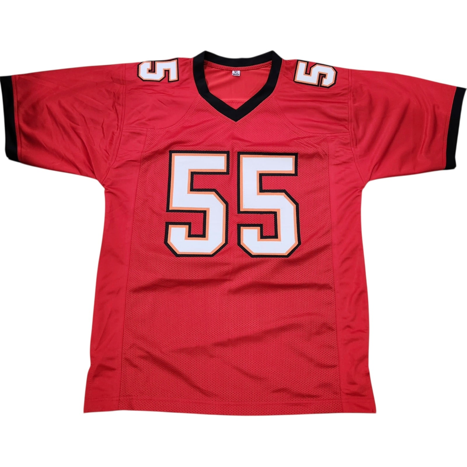 Derrick Brooks Autographed Tampa Bay Buccaneers (Red #55) Custom Jersey - JSA