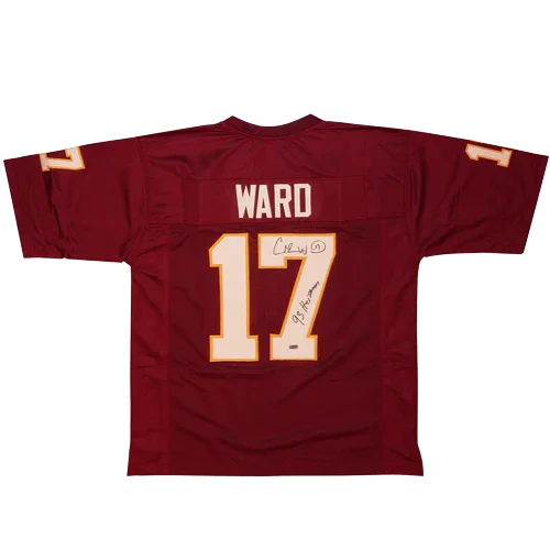 Charlie Ward Autographed FSU Florida State (Garnet #17) Custom Stitched Jersey w/ "93 Heisman"