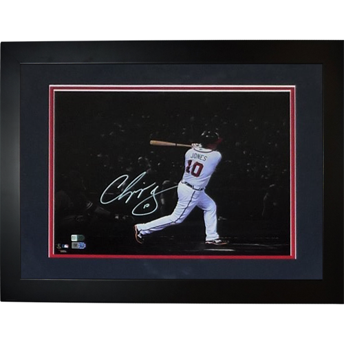 Chipper Jones Autographed Atlanta Braves Deluxe Framed 11x14 Photo - JSA