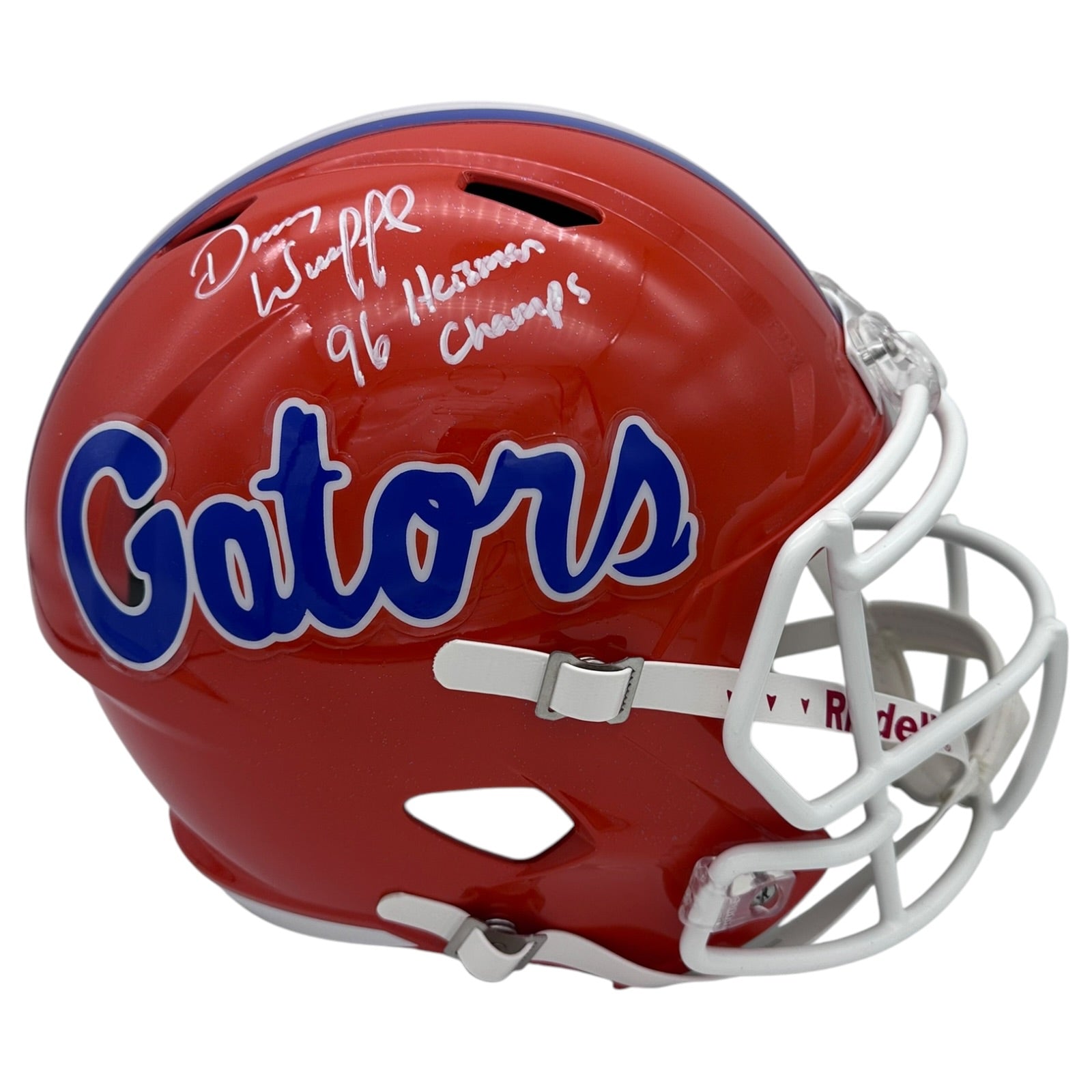 Danny Wuerffel Autographed Florida Gators Deluxe Full-Size Replica Helmet w/ "96 Heisman Champs"