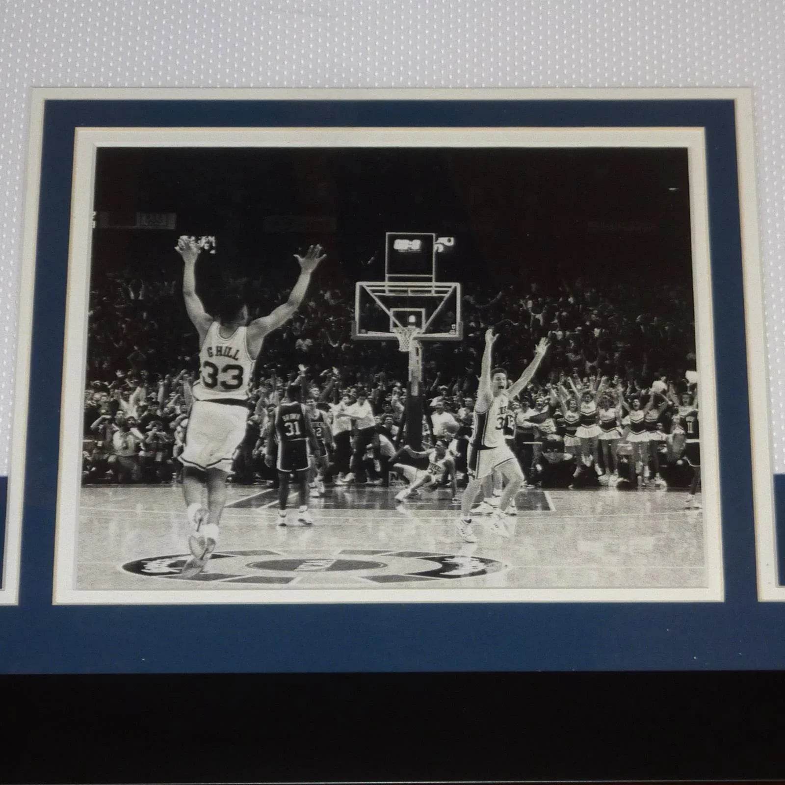 Christian Laettner Autographed Duke Blue Devils (White #32) Deluxe Framed Jersey w/ "The Shot, 3/28/92" - JSA