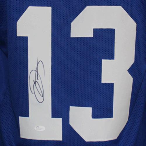 Odell Beckham Jr. Autographed New York Giants (Blue #13) Custom Jersey - JSA