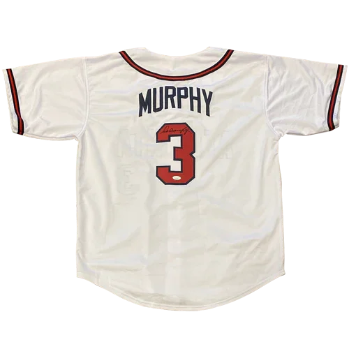 Dale Murphy Autographed Atlanta Braves (White #3) Custom Jersey - JSA