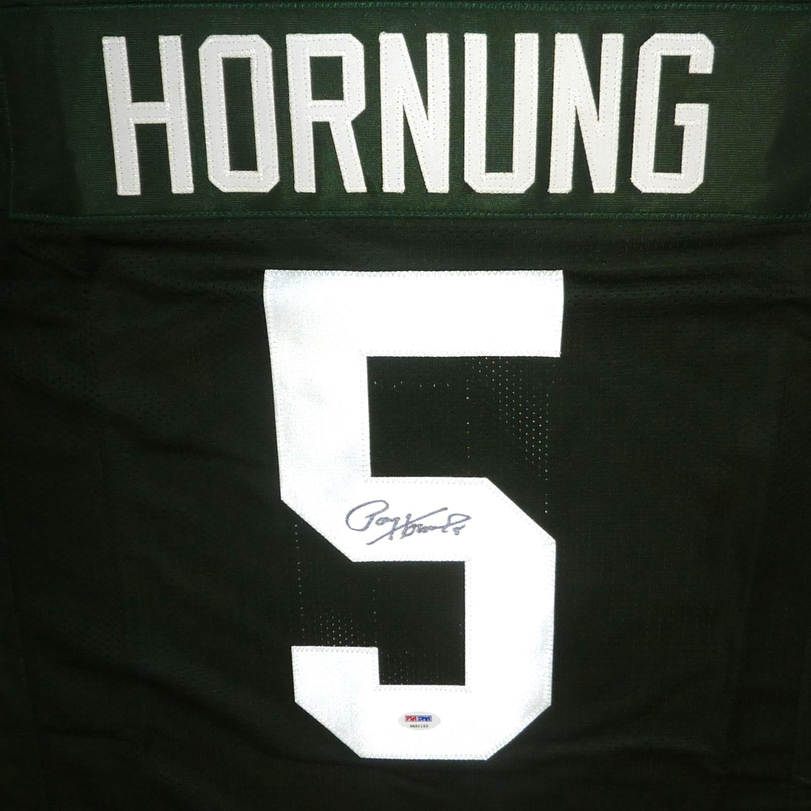 Paul Hornung Autographed Green Bay Packers (Green #5) Custom Jersey - PSA