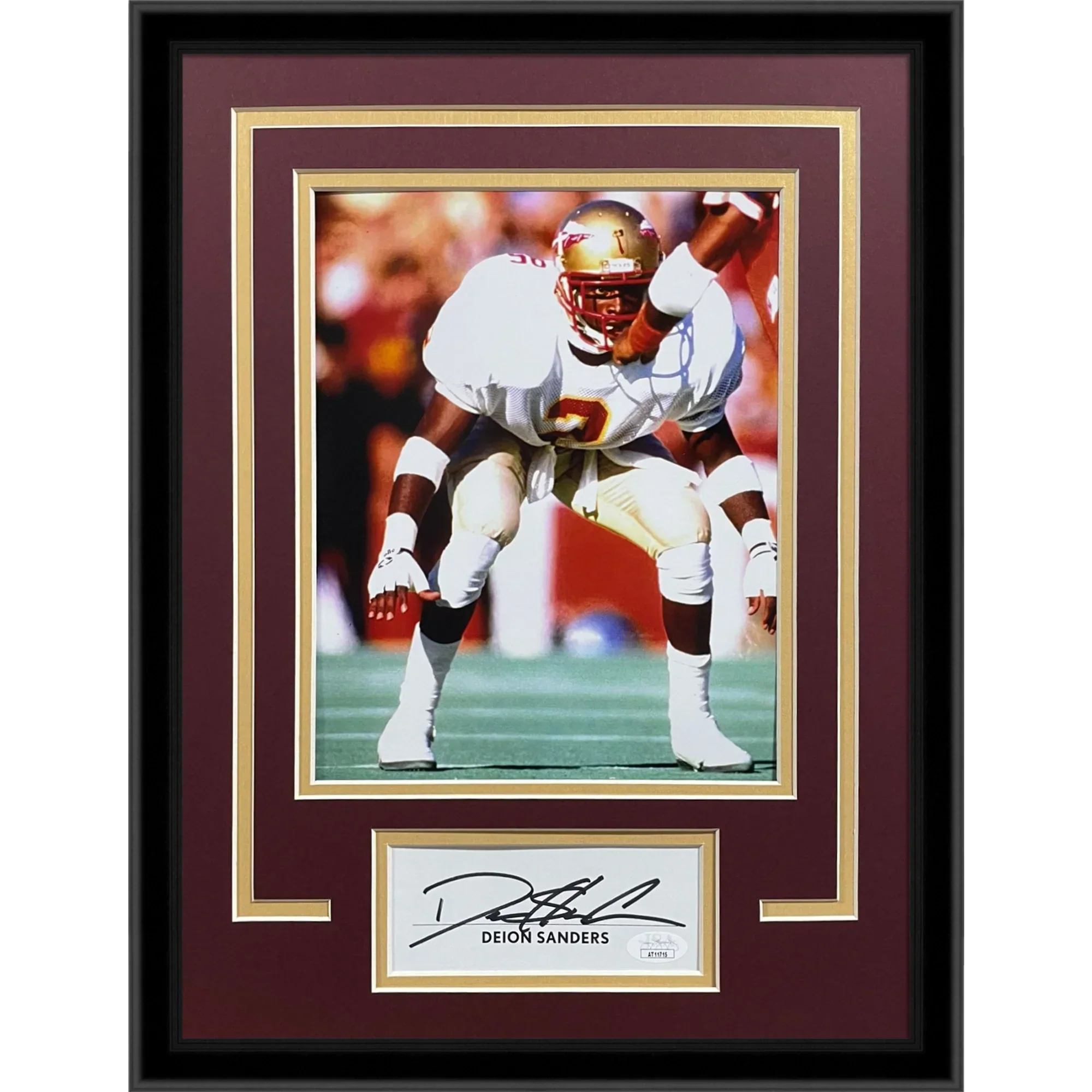 Deion Sanders Autographed FSU Florida State Seminoles "Signature Series" Frame - JSA