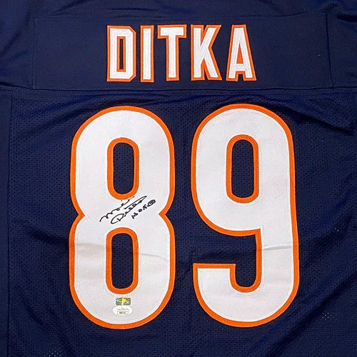 Mike Ditka Autographed Chicago (Navy Blue #89) Custom Jersey - JSA
