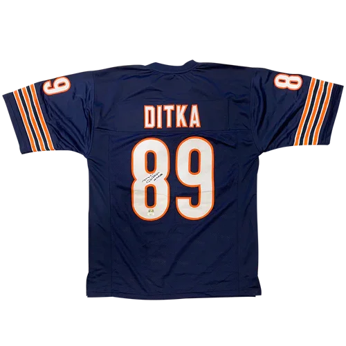 Mike Ditka Autographed Chicago (Navy Blue #89) Custom Jersey - JSA