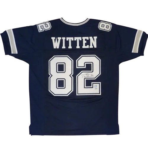 Jason Witten Autographed Dallas Cowboys (Blue #82) Custom Jersey - Witten Holo