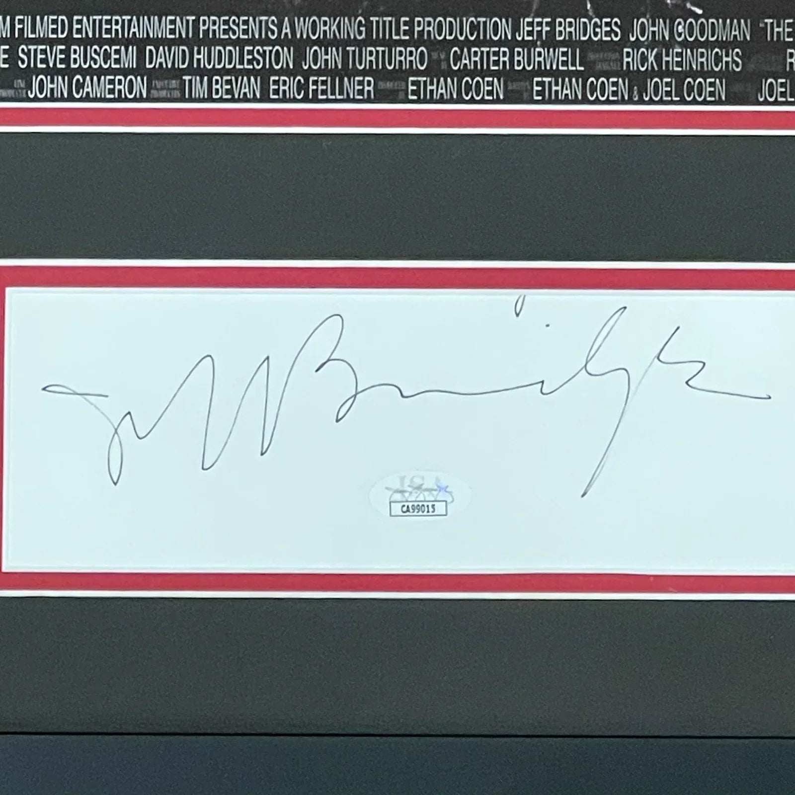 Jeff Bridges Autographed The Big Lebowski (The Dude) Deluxe Framed 11"x17" Movie Poster Piece - JSA