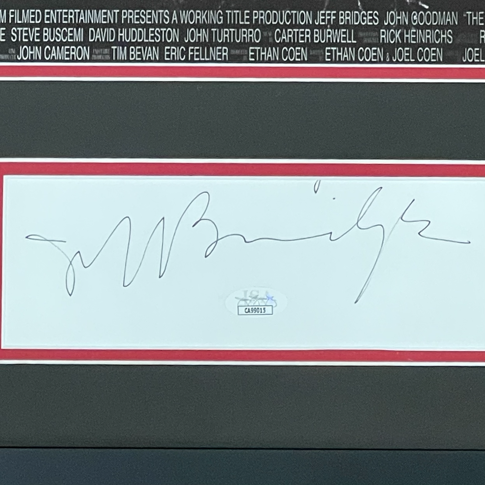 Jeff Bridges Autographed The Big Lebowski (The Dude) Deluxe Framed 11"x17" Movie Poster Piece - JSA