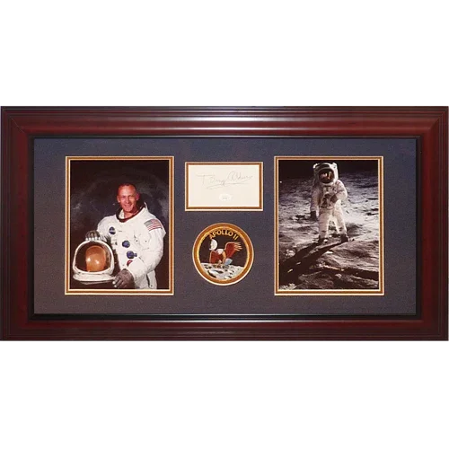 Buzz Aldrin Autographed Apollo 11 Moon Landing Deluxe Framed Tribute Piece - JSA