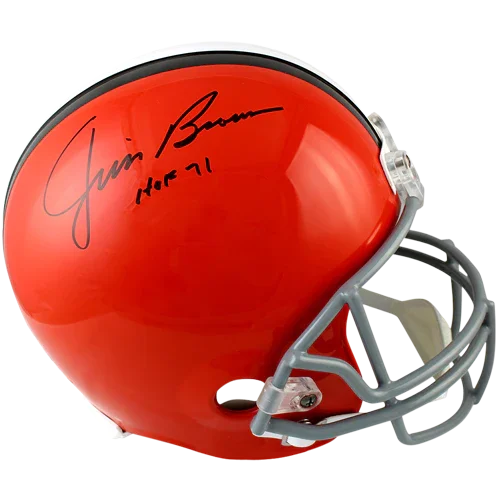 Jim Brown Autographed Cleveland Browns Deluxe Full-Size Replica Helmet w/ HOF 71 - TriStar