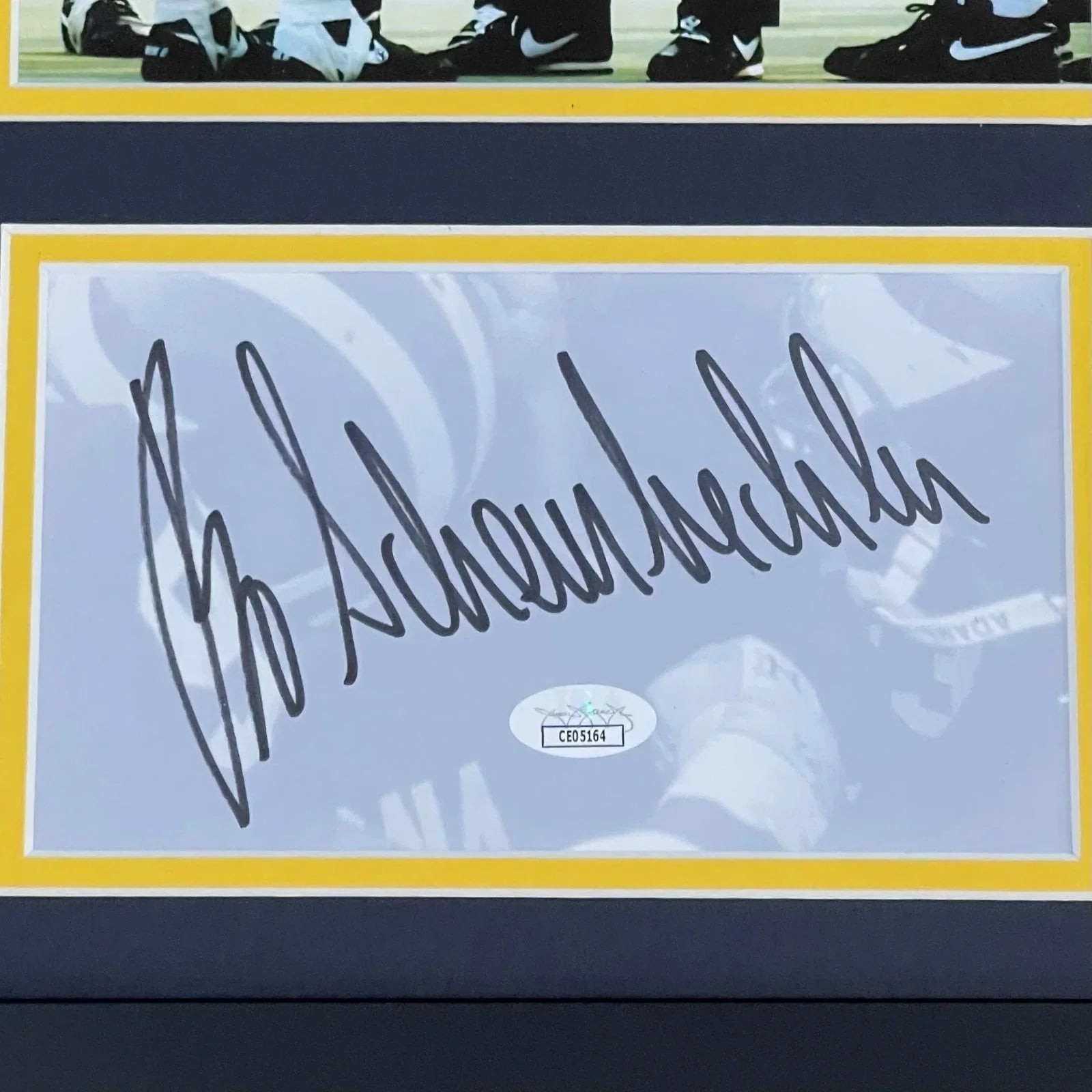 Bo Schembechler Autographed Michigan Wolverines Deluxe Framed Tribute Piece - JSA