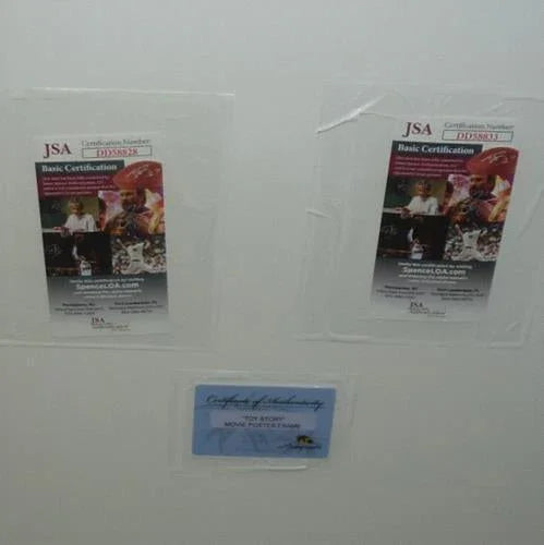 Toy Story Full-Size Movie Poster Deluxe Framed with Tom Hanks And Tim Allen Autographs - JSA