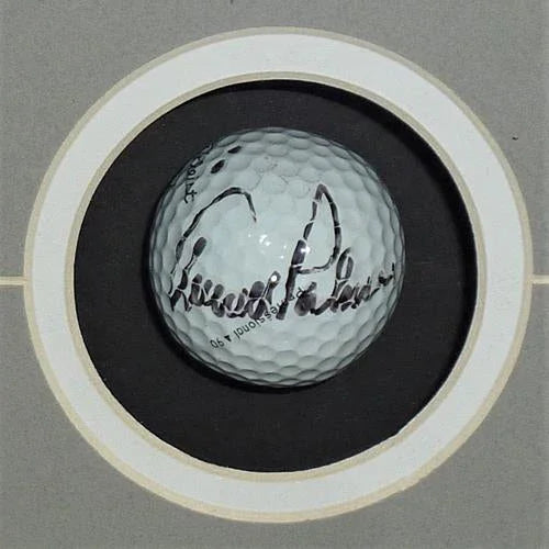 Jack Nicklaus, Arnold Palmer And Gary Player Autographed Golf Ball Shadowbox Deluxe Frame - JSA Full Letters