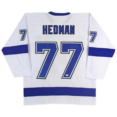 Victor Hedman Autographed Tampa Bay (White #77) Custom Jersey - JSA